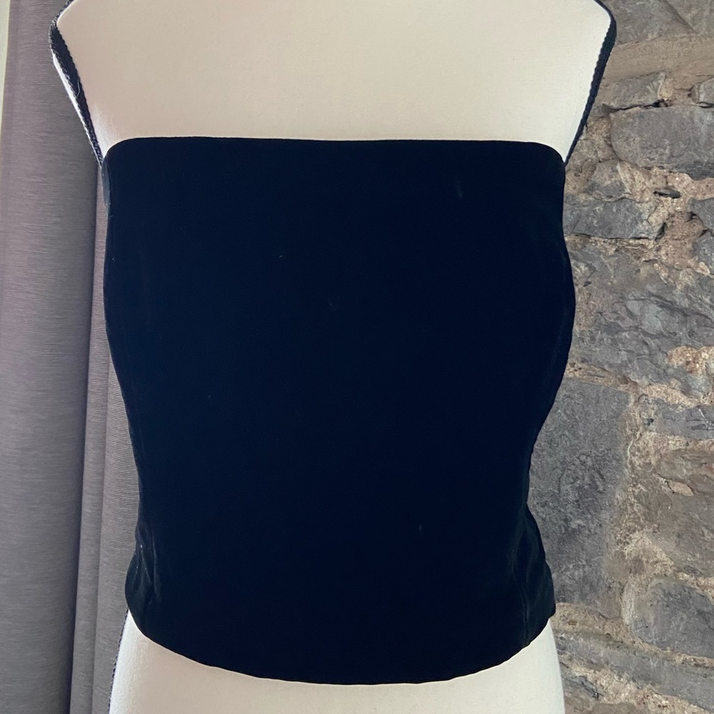 Burberrys vintage velvet silk vintage corset black